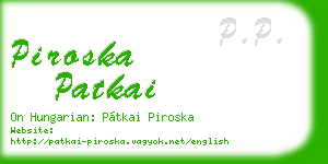 piroska patkai business card