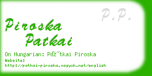 piroska patkai business card